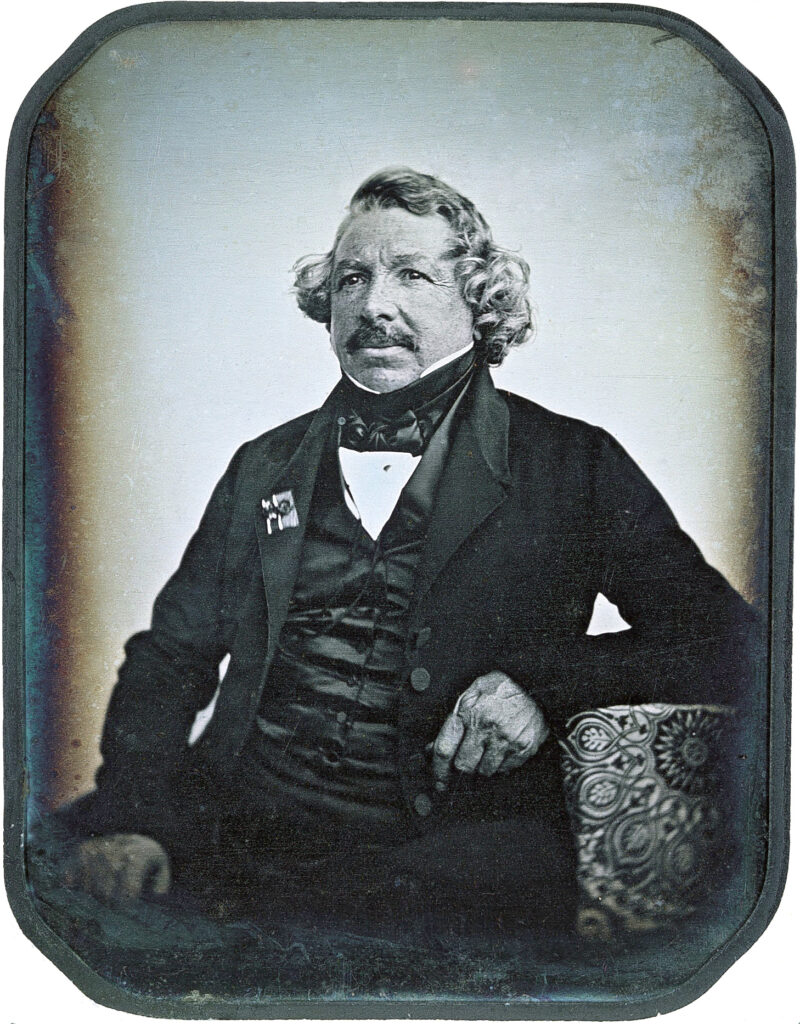  A historic daguerreotype portrait from the 1800s.