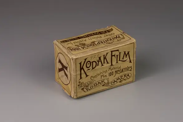 An original Kodak roll film camera from 1888.